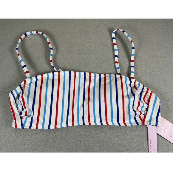 wild fable Other - Wild Fable Womens Americana Patriotic Red White Blue Stripe Bikini Top NWT